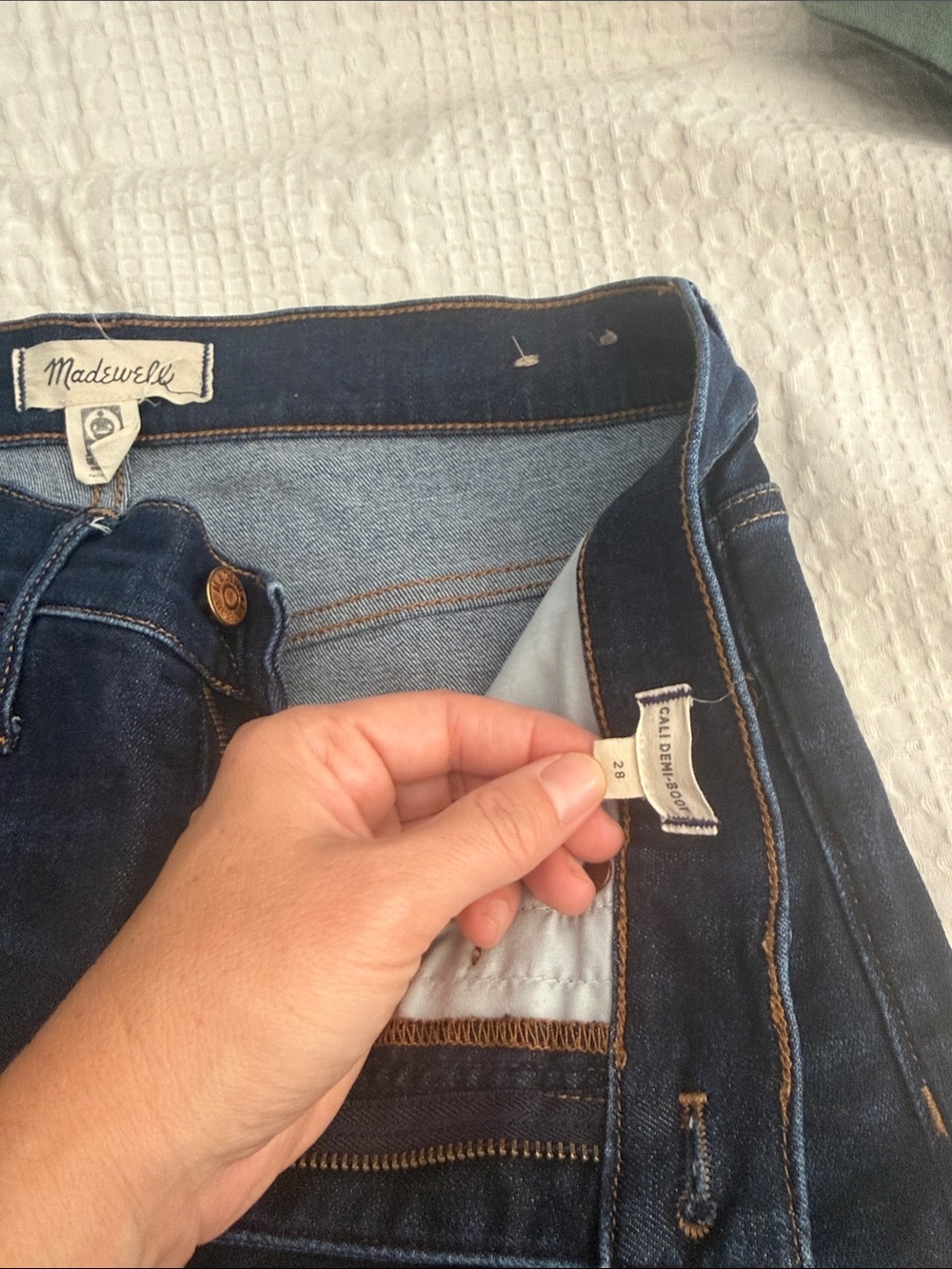 Madewell Dark Indigo cali Demi Boot-Cut Jeans - Picture 2 of 2
